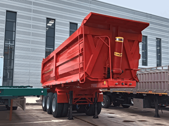 Rounded Rear Tiping Semi Trailer