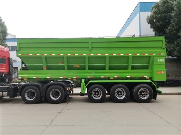 Bottom conveyor dump semi trailer