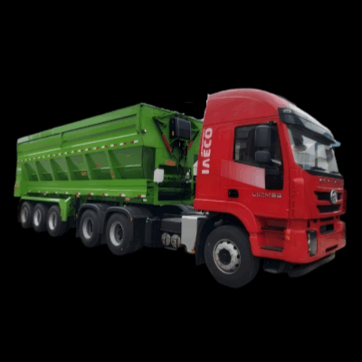 Bottom conveyor dump semi trailer