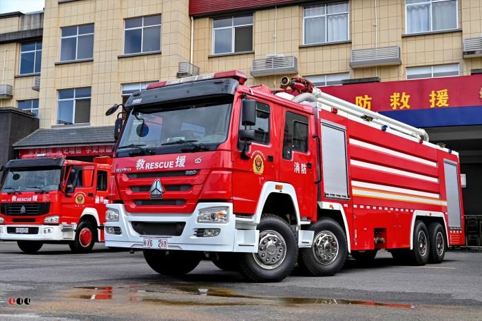 Sinotruk HOWO high-rise jet fire truck