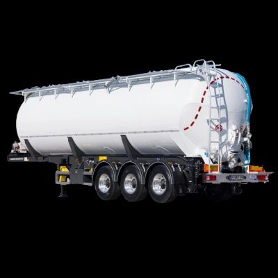 Front lift powder material semi-trailer