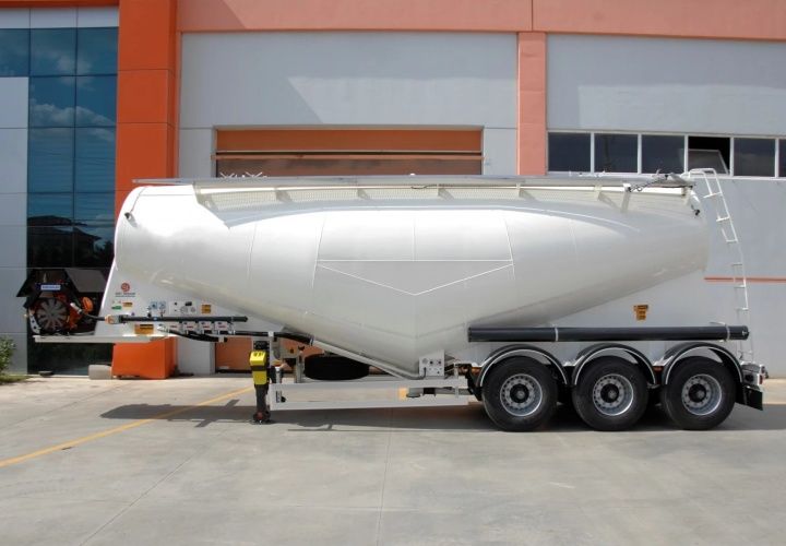 V-type bulk cement tank semi-trailer