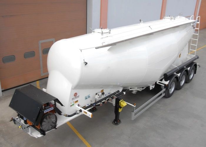 V-type bulk cement tank semi-trailer