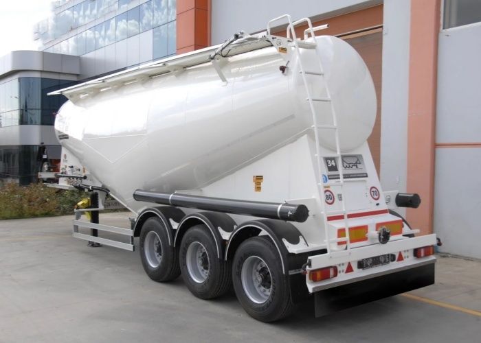 V-type bulk cement tank semi-trailer