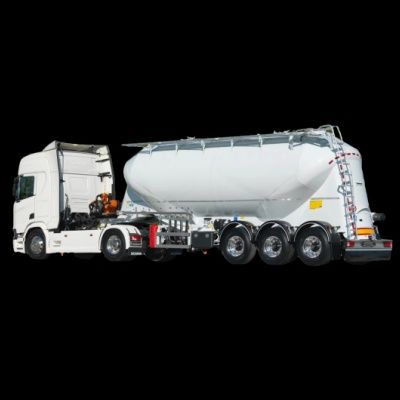 W-type bulk flour tank semi-trailer