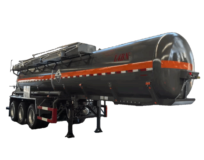 Concentrated sulfuric acid tanker semi trailer