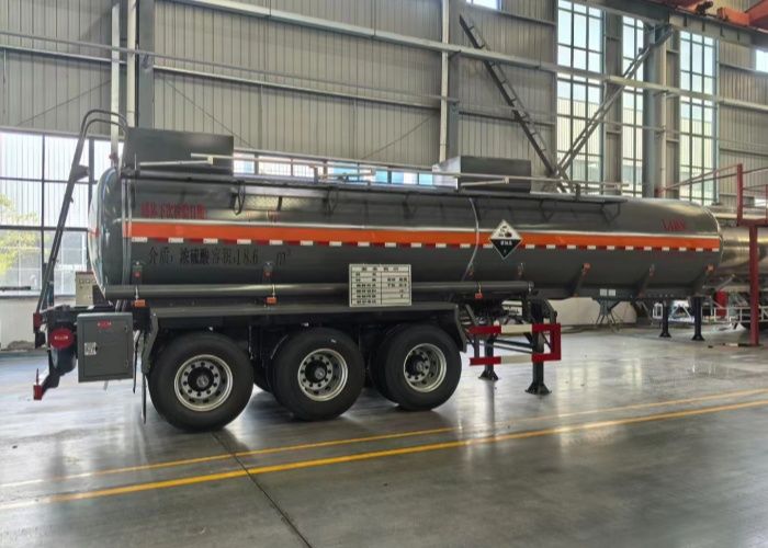 Concentrated sulfuric acid tanker semi trailer