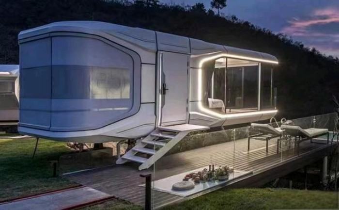 Portable prefabricated homes luxury living capsule house