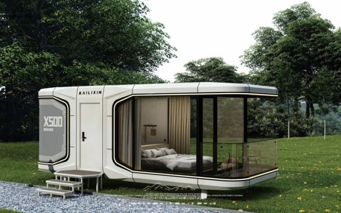 Portable prefabricated homes luxury living capsule house