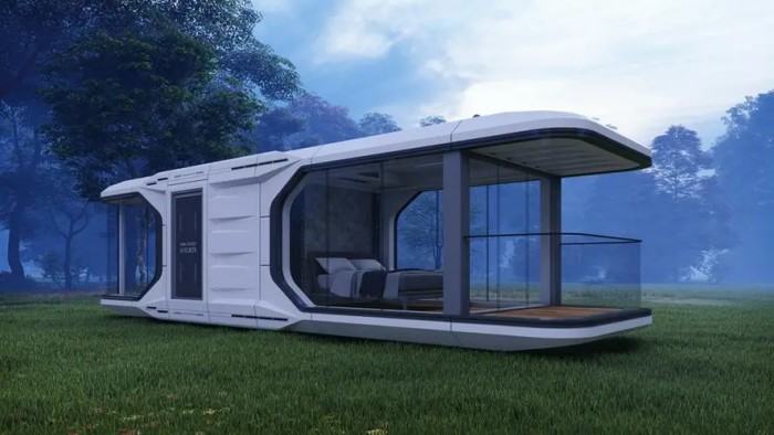 Portable prefabricated homes luxury living capsule house