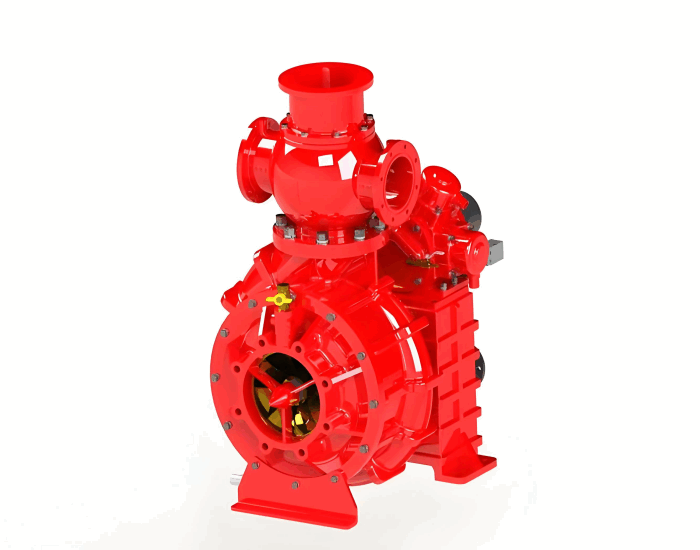 Truck mounted fire fighting pumps