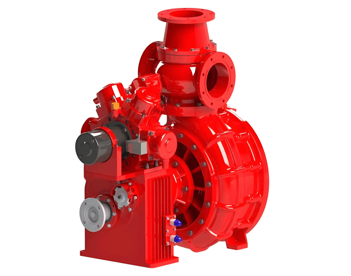 Truck mounted fire fighting pumps