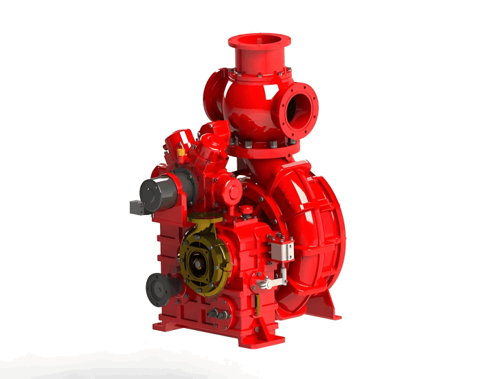 Truck mounted fire fighting pumps